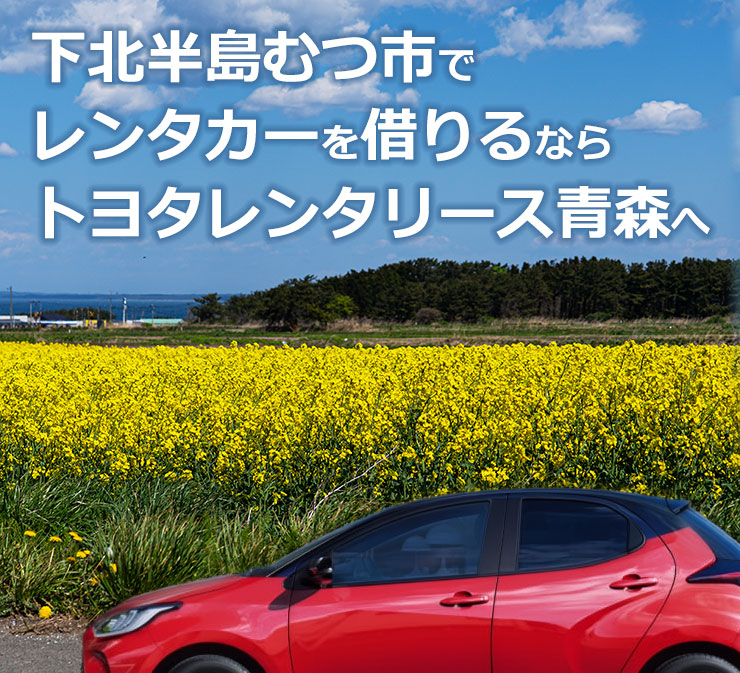 横浜町の菜の花、下北半島むつ市でレンタカーを借りるならトヨタレンタリース青森へ